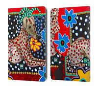 Head Case Designs Officially Licensed Mad Dog Art Gallery Greyhound Dogs 2 Leather Wallet Case Compatible With Apple iPad 9.7 2017 / iPad 9.7 2018