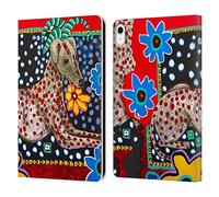 Head Case Designs Officially Licensed Mad Dog Art Gallery Greyhound Dogs 2 Leather Wallet Case Compatible With Apple iPad 10.9 2022/2025