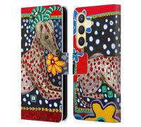 Head Case Designs Officially Licensed Mad Dog Art Gallery Greyhound Dogs 2 Leather Wallet Case Compatible With Samsung Galaxy S24 5G