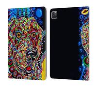 Head Case Designs Officially Licensed Mad Dog Art Gallery Moon Dogs 2 Leather Wallet Case Compatible With Apple iPad Pro 11 2020/2021 / 2022