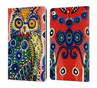 Head Case Designs Officially Licensed Mad Dog Art Gallery Owl Animals Leather Wallet Case Compatible With Apple iPad 9.7 2017 / iPad 9.7 2018