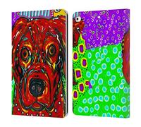 Head Case Designs Officially Licensed Mad Dog Art Gallery Red Dogs 2 Leather Wallet Case Compatible With Apple iPad 9.7 2017 / iPad 9.7 2018