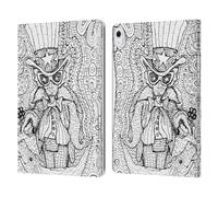 Head Case Designs Officially Licensed Mad Dog Art Gallery Uncle Sam Dog B&W Doodle Leather Wallet Case Compatible With Apple iPad Air 13 2024/2025