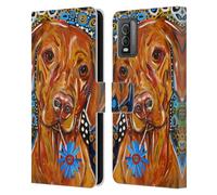 Head Case Designs Officially Licensed Mad Dog Art Gallery Viszla Dogs 2 Leather Book Wallet Case Cover Compatible With Nokia C210