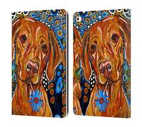 Head Case Designs Officially Licensed Mad Dog Art Gallery Viszla Dogs 2 Leather Wallet Case Compatible With Apple iPad 9.7 2017 / iPad 9.7 2018