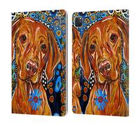 Head Case Designs Officially Licensed Mad Dog Art Gallery Viszla Dogs 2 Leather Wallet Case Compatible With Apple iPad Pro 11 2020/2021 / 2022