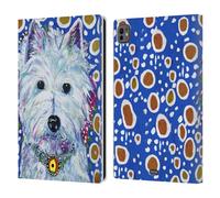 Head Case Designs Officially Licensed Mad Dog Art Gallery Westie Dogs Leather Wallet Case Compatible With Apple iPad Pro 11 M4 2024