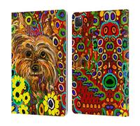 Head Case Designs Officially Licensed Mad Dog Art Gallery Yorkie Dogs 2 Leather Wallet Case Compatible With Apple iPad Pro 11 2020/2021 / 2022