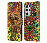 Head Case Designs Officially Licensed Mad Dog Art Gallery Yorkie Dogs 2 Leather Wallet Case Compatible With Samsung Galaxy S21 Ultra 5G