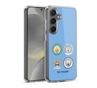 Head Case Designs Officially Licensed Manchester City Man City FC 125 Years Historic Crest Evolution Gel Case [Military Grade Protection] Compatible with Samsung Galaxy S24 and Compatible with MagSafe