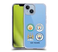 Head Case Designs Officially Licensed Manchester City Man City FC 125 Years Historic Crest Evolution Gel Case [Military Grade Protection] Compatible with Apple iPhone 14 and Compatible with MagSafe