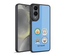 Head Case Designs Officially Licensed Manchester City Man City FC 125 Years Historic Crest Evolution Gel Armour Case [Military Grade Protection] Compatible With Samsung Galaxy S25 Edge