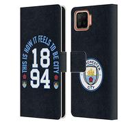 Head Case Designs Officially Licensed Manchester City Man City FC 1894 Graphics Leather Wallet Case Compatible With Oppo F17
