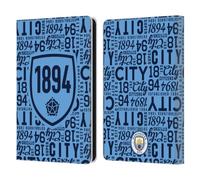 Head Case Designs Officially Licensed Manchester City Man City FC 1894 Sky Blue Patterns Leather Wallet Case Compatible With Amazon Kindle Paperwhite 6
