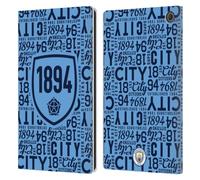 Head Case Designs Officially Licensed Manchester City Man City FC 1894 Sky Blue Patterns Leather Wallet Case Compatible With Amazon Fire Max 11 2023