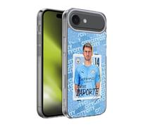 Head Case Designs Officially Licensed Manchester City Man City FC 202021 First Team Aymeric Laporte Soft Gel Case for Apple iPhone 17 Air