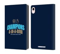 Head Case Designs Officially Licensed Manchester City Man City FC 4 In A Row Dark 2024 Premier League Champions Leather Wallet Case Compatible With Apple iPad mini (2021/2024)