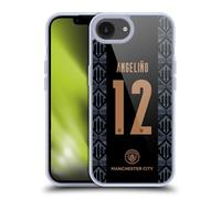 Head Case Designs Officially Licensed Manchester City Man City FC Angeliño 2020/21 Players Away Kit Group 2 Gel Case [Military Grade] Compatible with Apple iPhone 16e and Compatible with MagSafe