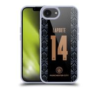Head Case Designs Officially Licensed Manchester City Man City FC Aymeric Laporte 2020/21 Players Away Kit Group 1 Gel Case [Military Grade] Compatible with Apple iPhone 16e & Compatible with MagSafe