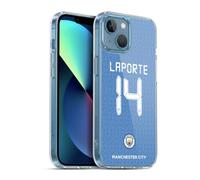 Head Case Designs Officially Licensed Manchester City Man City FC Aymeric Laporte 2021/22 Players Home Kit Group 1 Gel Case Compatible with Apple iPhone 13 Mini & Compatible with MagSafe