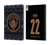 Head Case Designs Officially Licensed Manchester City Man City FC Benjamin Mendy 2020/21 Players Away Kit Group 2 Leather Wallet Case Compatible With Apple iPad Air 13 2024/2025