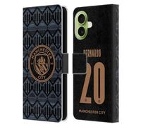 Head Case Designs Officially Licensed Manchester City Man City FC Bernardo Silva 2020/21 Players Away Kit Group 1 Leather Wallet Case Compatible With Apple iPhone 17