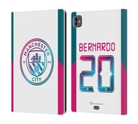 Head Case Designs Officially Licensed Manchester City Man City FC Bernardo Silva 2021/22 Players Away Kit Group 1 Leather Wallet Case Compatible With Apple iPad Pro 11 M4 2024
