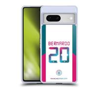 Head Case Designs Officially Licensed Manchester City Man City FC Bernardo Silva 2021/22 Players Away Kit Group 1 Gel Case [Military Grade Protection] Compatible With Google Pixel 7