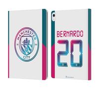 Head Case Designs Officially Licensed Manchester City Man City FC Bernardo Silva 2021/22 Players Away Kit Group 1 Leather Wallet Case Compatible With Apple iPad Air 13 2024/2025