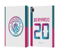 Head Case Designs Officially Licensed Manchester City Man City FC Bernardo Silva 2021/22 Players Away Kit Group 1 Leather Wallet Case Compatible With Apple iPad Pro 13 M4 2024