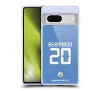 Head Case Designs Officially Licensed Manchester City Man City FC Bernardo Silva 2021/22 Players Home Kit Group 1 Gel Case [Military Grade Protection] Compatible With Google Pixel 7