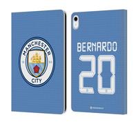 Head Case Designs Officially Licensed Manchester City Man City FC Bernardo Silva 2021/22 Players Home Kit Group 1 Leather Wallet Case Compatible With Apple iPad 10.9 2022/2025