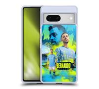 Head Case Designs Officially Licensed Manchester City Man City FC Bernardo Silva 2024/25 First Team Gel Case [Military Grade Protection] Compatible With Google Pixel 7