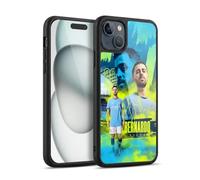 Head Case Designs Officially Licensed Manchester City Man City FC Bernardo Silva 2024/25 First Team Gel Armour Case [Military Grade Protection] Compatible With Apple iPhone 15 Plus
