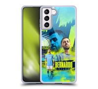Head Case Designs Officially Licensed Manchester City Man City FC Bernardo Silva 2024/25 First Team Gel Case [Military Grade] Compatible with Samsung Galaxy S21+ 5G and Compatible with MagSafe