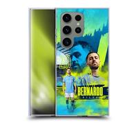 Head Case Designs Officially Licensed Manchester City Man City FC Bernardo Silva 2024/25 First Team Gel Case [Military Grade] Compatible with Samsung Galaxy S24 Ultra 5G and Compatible with MagSafe