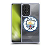 Head Case Designs Officially Licensed Manchester City Man City FC Black Full Colour Badge Geometric Gel Case [Military Grade Protection] Compatible With Samsung Galaxy A53 5G (2022)