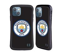 Head Case Designs Officially Licensed Manchester City Man City FC Black Full Colour Badge Hybrid Case Compatible With Apple iPhone 13