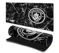 Head Case Designs Officially Licensed Manchester City Man City FC Black Marble Crest Logo Gaming Office Desk PC Keyboard Mouse Mat Pad 23.62 x 11.81 x 0.12 inches (600 x 300 mm) - L
