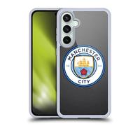 Head Case Designs Officially Licensed Manchester City Man City FC Black Mosaic Full Colour Badge Pixels Gel Case [Military Grade] Compatible with Samsung Galaxy S23 FE 5G and Compatible with MagSafe