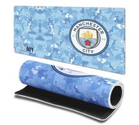Head Case Designs Officially Licensed Manchester City Man City FC Blue Digital Camou Crest Logo 23.62 x 11.81 x 0.12 inches (600 x 300 mm) - L Gaming Office Desk PC Keyboard Mouse Mat Pad