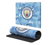 Head Case Designs Officially Licensed Manchester City Man City FC Blue Digital Camou Crest Logo 9.84 x 11.81 x 0.12 inches (250 x 300 mm) - S Gaming Office Desk PC Keyboard Mouse Mat Pad