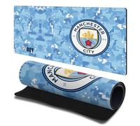 Head Case Designs Officially Licensed Manchester City Man City FC Blue Digital Camou Crest Logo Gaming Office Desk PC Keyboard Mouse Mat Pad 23.62 x 11.81 x 0.12 inches (600 x 300 mm) - L