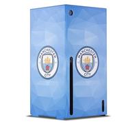 Head Case Designs Officially Licensed Manchester City Man City FC Blue Geometric Badge Game Console Wrap Case Cover Compatible With Xbox Series X Console