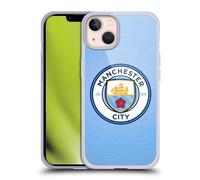 Head Case Designs Officially Licensed Manchester City Man City FC Blue Mosaic Full Colour Badge Pixels Gel Case [Military Grade Protection] Compatible with Apple iPhone 13 and Compatible with MagSafe