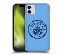 Head Case Designs Officially Licensed Manchester City Man City FC Blue Obsidian Mono Badge Hard Back Case Compatible With Apple iPhone 11