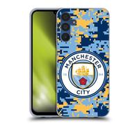 Head Case Designs Officially Licensed Manchester City Man City FC Brick Club Digital Camouflage Gel Case [Military Grade Protection] Compatible With Samsung Galaxy A15