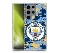 Head Case Designs Officially Licensed Manchester City Man City FC Brick Club Digital Camouflage Hard Back Case Compatible With Samsung Galaxy S24 Ultra 5G
