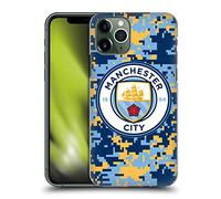 Head Case Designs Officially Licensed Manchester City Man City FC Brick Club Digital Camouflage Hard Back Case Compatible With Apple iPhone 11 Pro