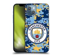Head Case Designs Officially Licensed Manchester City Man City FC Brick Club Digital Camouflage Hard Back Case Compatible With Apple iPhone 13
